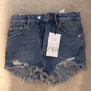 High waisted Zara jean shorts